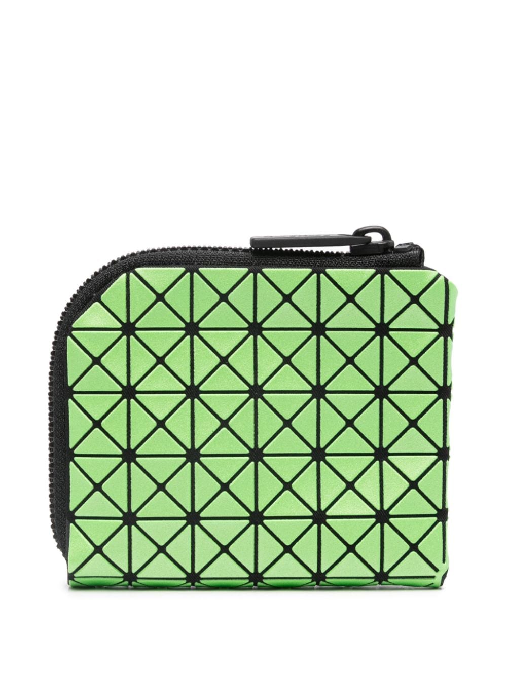 Shop Bao Bao Issey Miyake Clam Geometric-panelled Wallet In Green