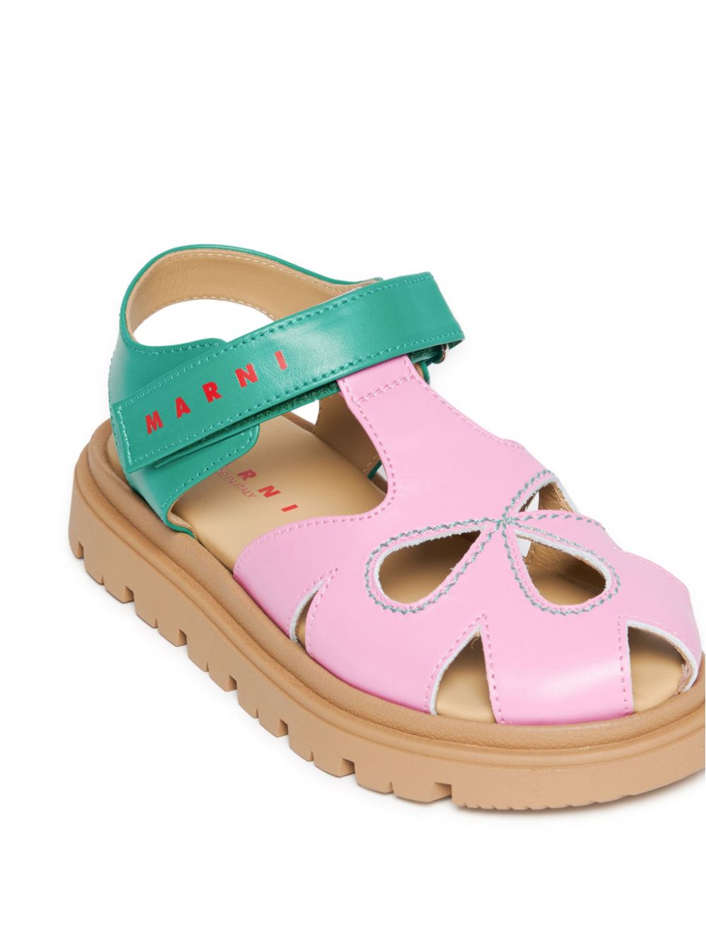 Marni Kids Sandalen met colourblocking Roze