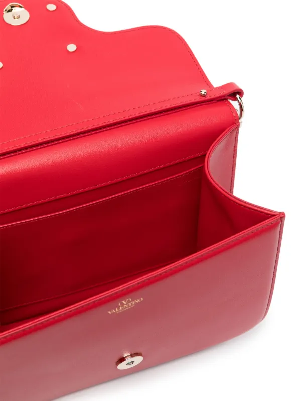 Valentino Garavani ロコ レザーショルダーバッグ | レッド