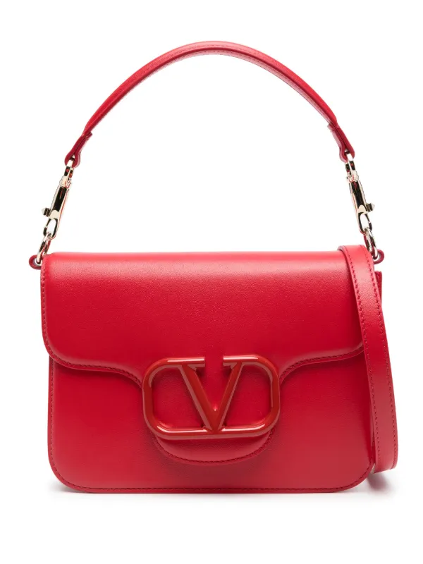 半額SALE★ Valentino Garavani レッド | レザーショルダーバッグ ロコ バッグ