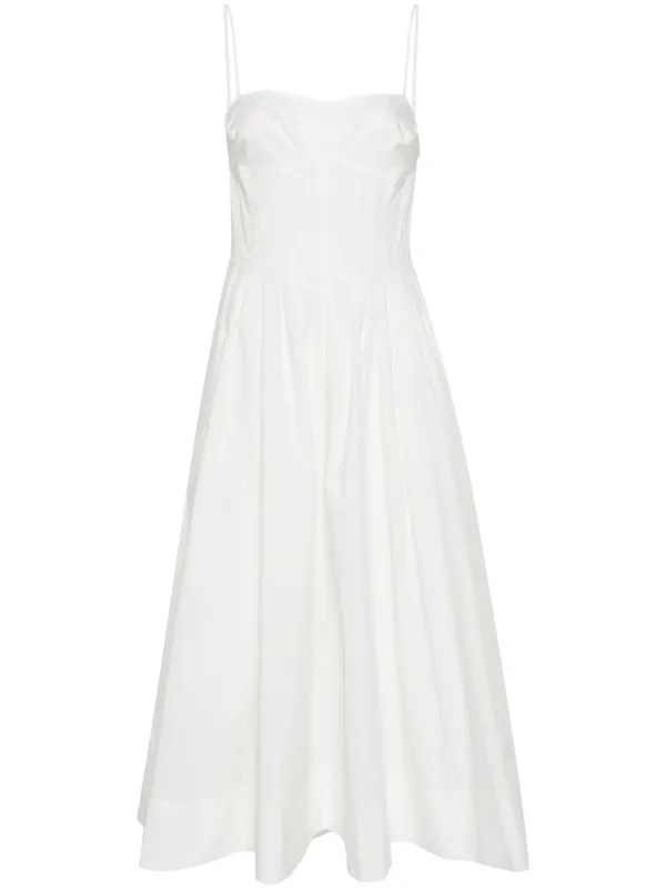 cream summer midi dress Franki Midi Dress - White Cream