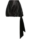 Helmut Lang Bubble leather miniskirt - Black