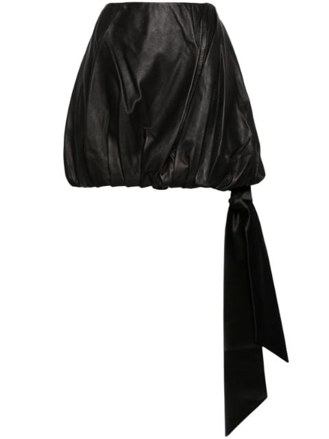 Helmut Lang Bubble leather miniskirt