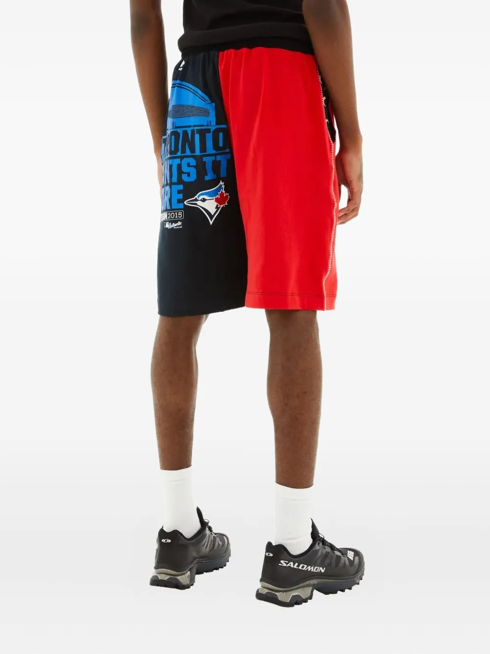 Marine Serre Trainingsshorts met print Rood