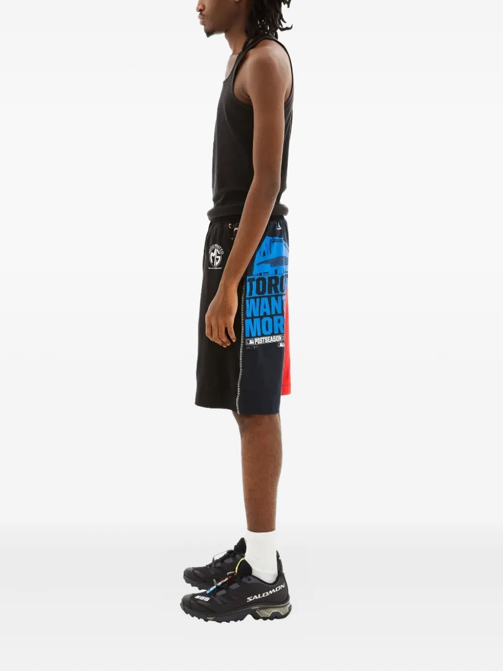 Marine Serre graphic-print track shorts | Track & Running Shorts | Image 2