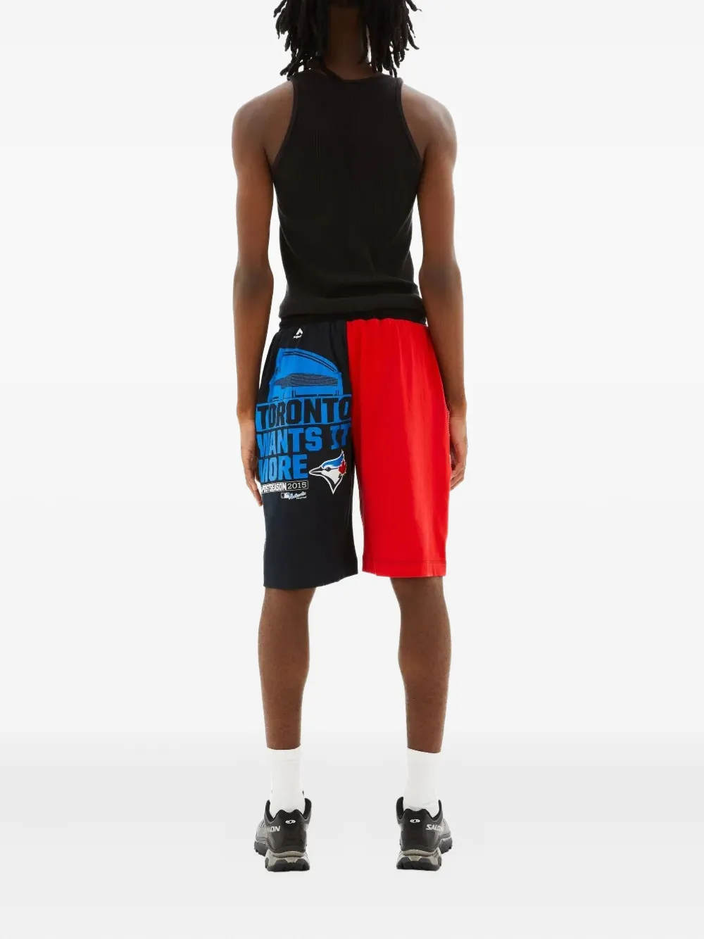 Marine Serre Trainingsshorts met print Rood