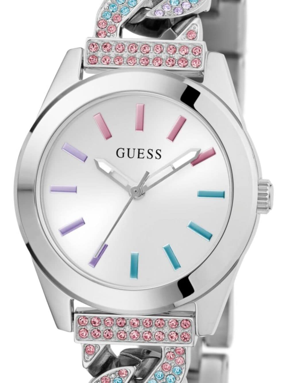 GUESS USA Serena horloge met kwarts - Zilver