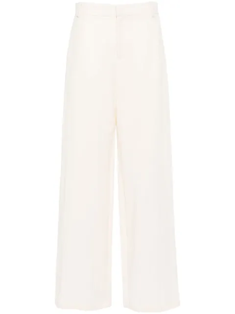 Blumarine crinkled wide-leg trousers