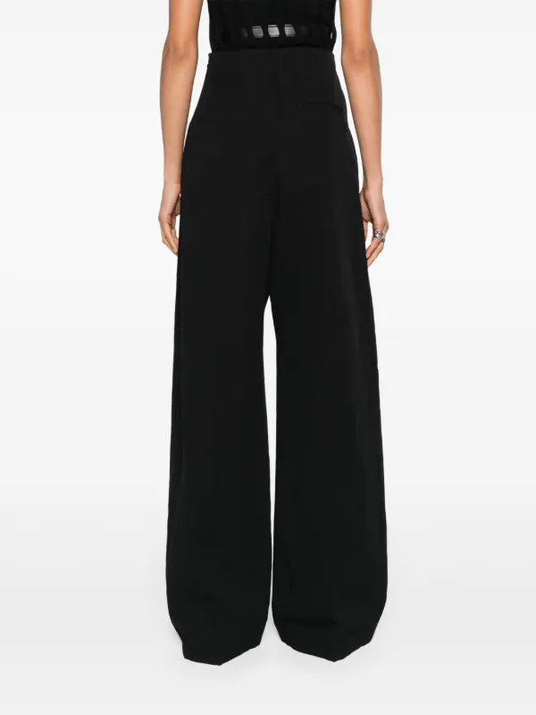 【国内発送】Max Mara ハイウエストワイドパンツ ベルト付き Max Mara ハイウエスト ワイドパンツ | ブラック | FARFETCH JP
