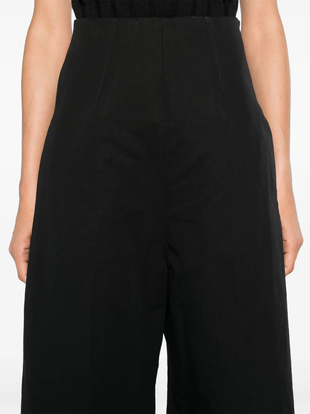 Max Mara Broek met wijde pijpen Zwart