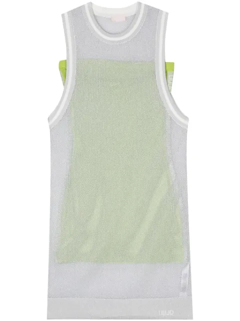 LIU JO vestido corto con logo en jacquard