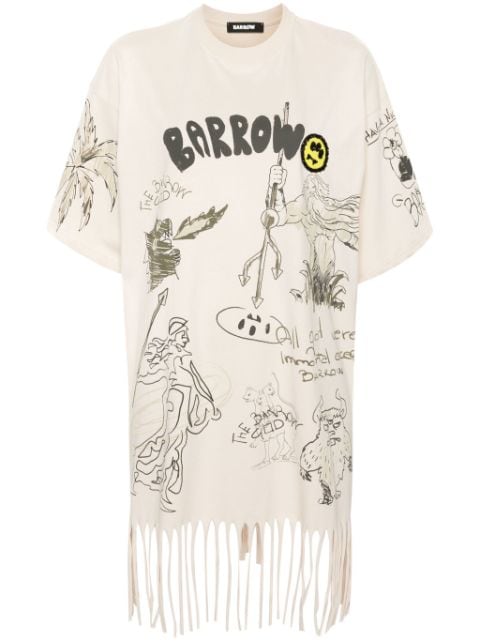 BARROW doodle-print T-shirt mini dress