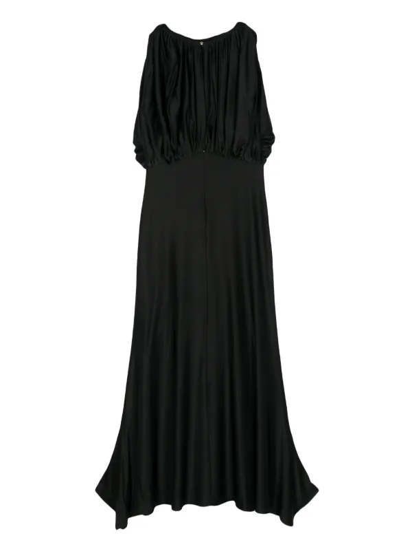 Paco Rabanne Draped Maxi Dress - Black