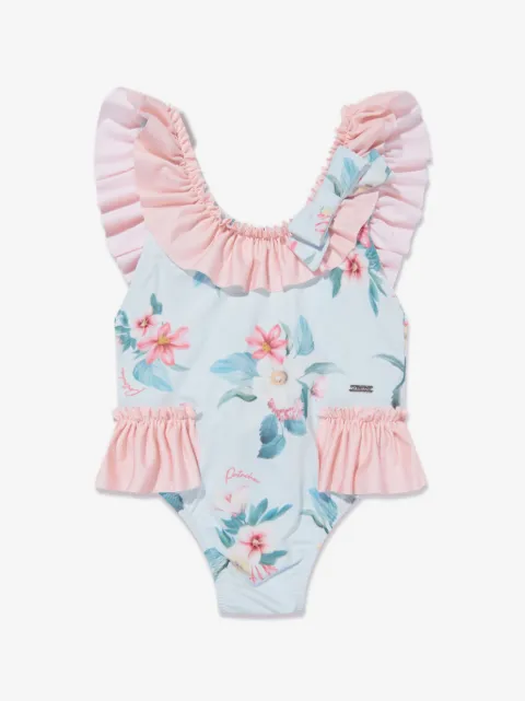 Patachou floral-print ruffle swimsuit