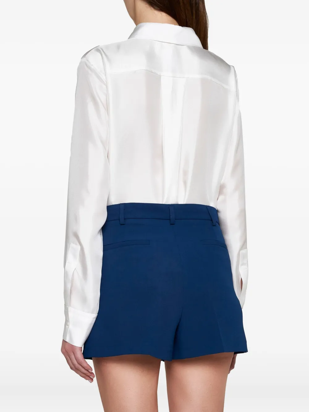Blanca Vita pocket-detail tailored shorts Blauw