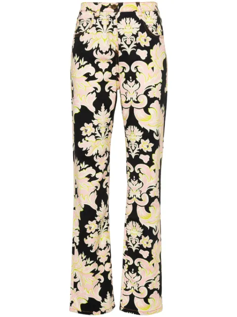 ETRO floral-print straight-leg jeans