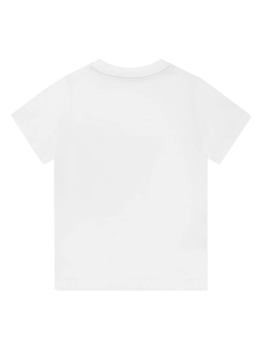 Aigner Kids Katoenen T-shirt met logoprint - Wit