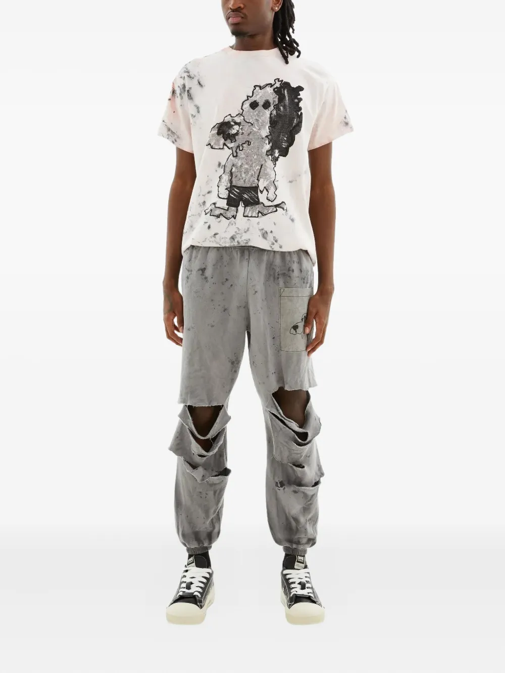 Westfall Distressed Track Pants In Multi