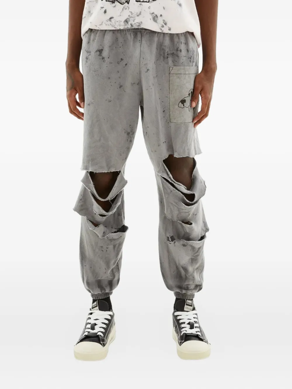 Westfall Distressed Track Pants In Multi