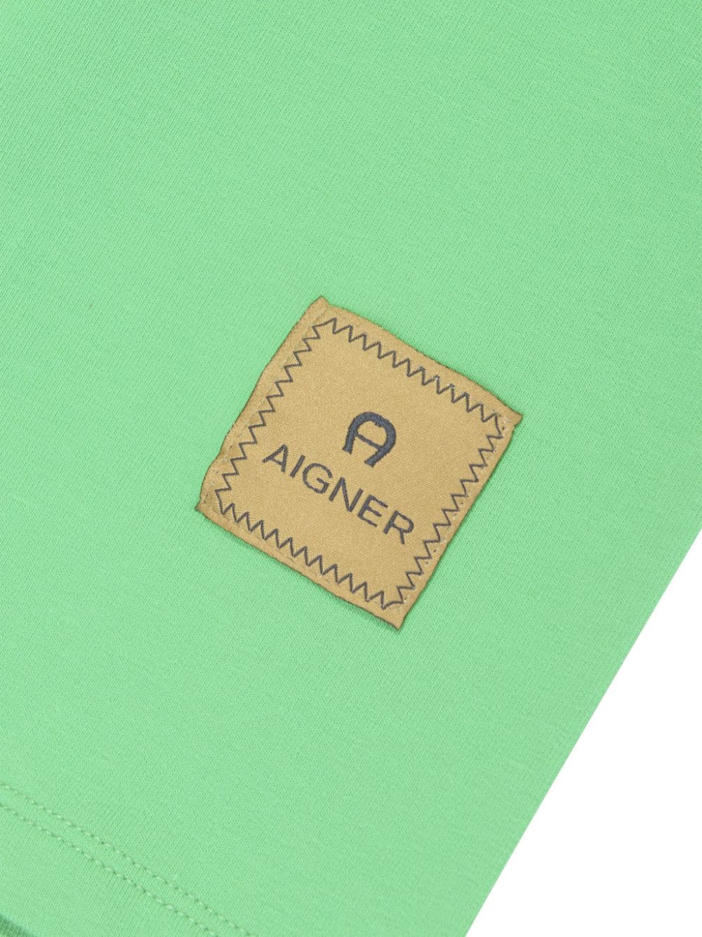 Shop Aigner Logo-appliqué Cotton Track Shorts In Green