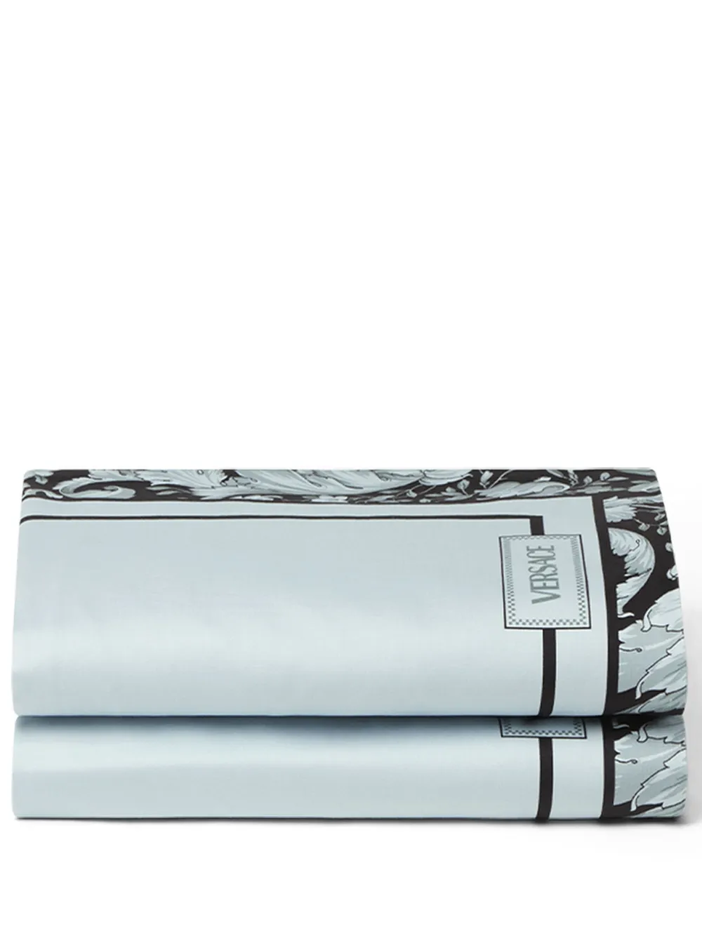 Versace Barocco King Pillowcases (set Of Two) In Blue