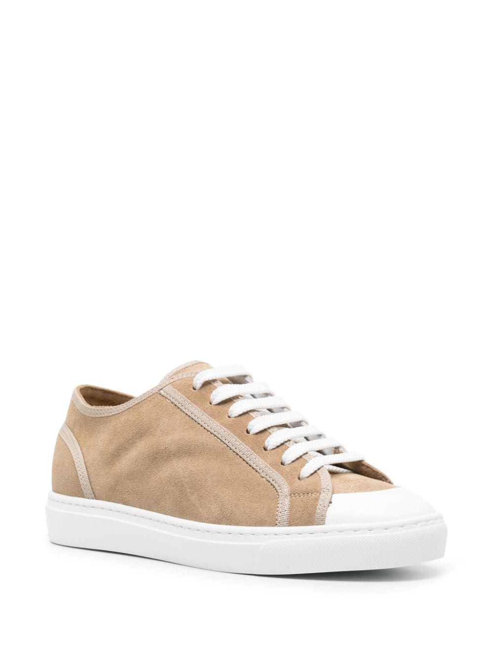 Image 2 of Doucal's torchon-piping suede sneakers