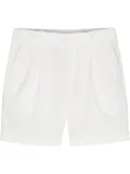 Brioni seersucker chino shorts - White