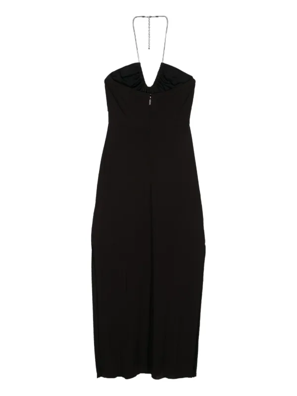 michael kors black halter dress Michael Ruched Halterneck | Casual dresses