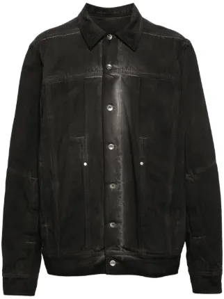 Rick Owens Lido Worker Denim Jacket | Black | FARFETCH