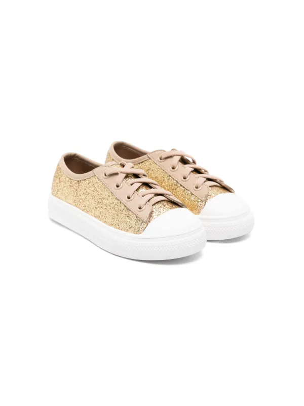 Gold glitter sneakers online