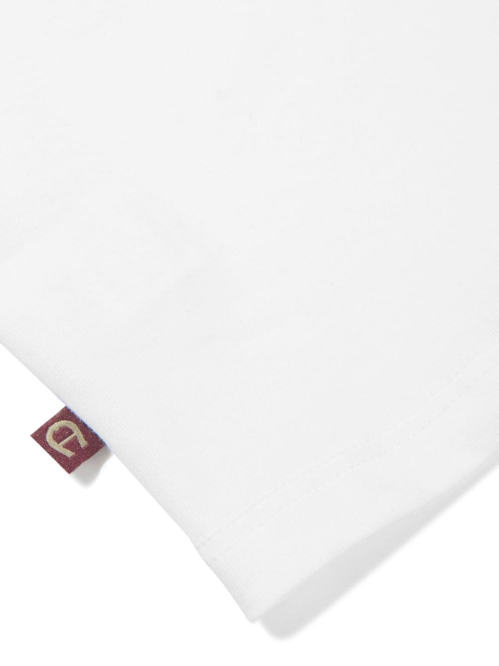 Shop Aigner Logo-print Cotton Polo Shirt In White