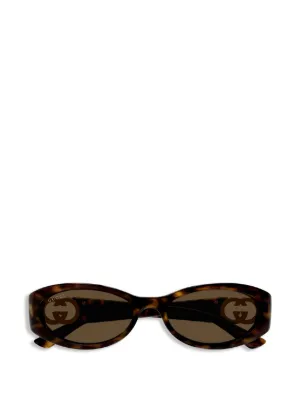Gucci Eyewear GC002287 rectangle-frame Sunglasses | Brown | FARFETCH