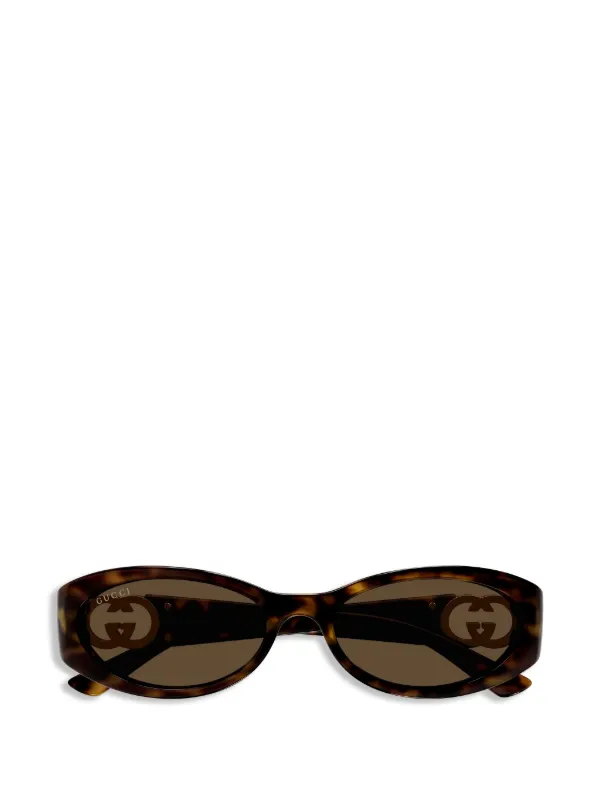 小物 00s arcihive GUCCI oval sunglasses brown Gucci Eyewear Óculos De Sol Oval | Marrom | FARFETCH BR