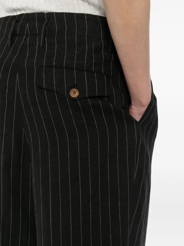 【送料&関税込】Brunello Cucinelli Pinstripe Pants Brunello Cucinelli Pinstripe Linen Trousers | Grey | FARFETCH