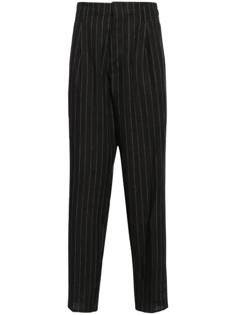 Brunello Cucinelli pinstripe linen trousers