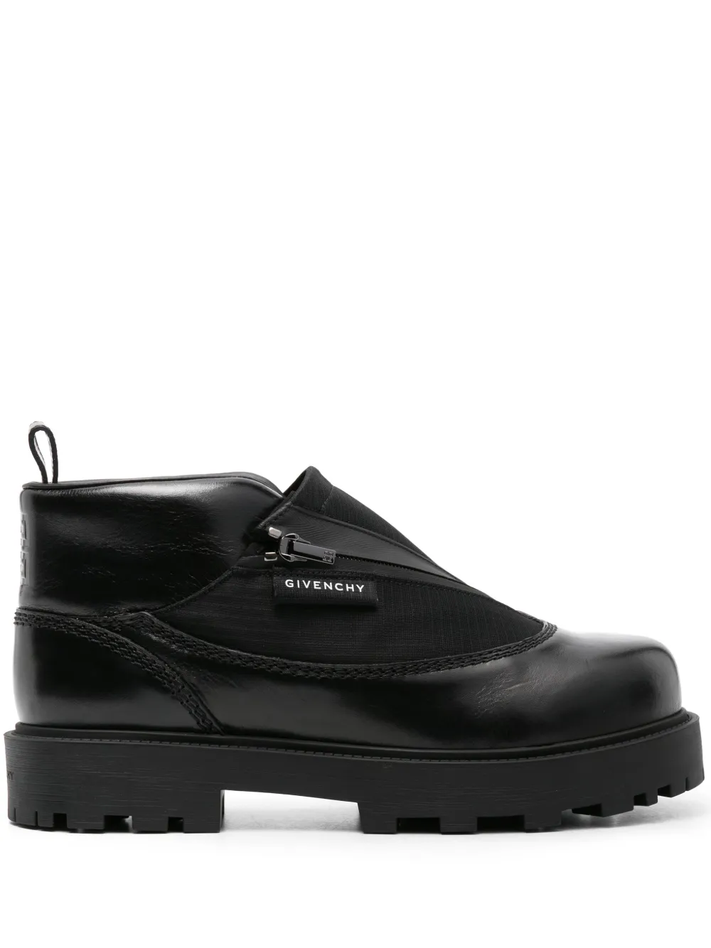 Shop Givenchy Storm Ankle-length Leather Boots In Black