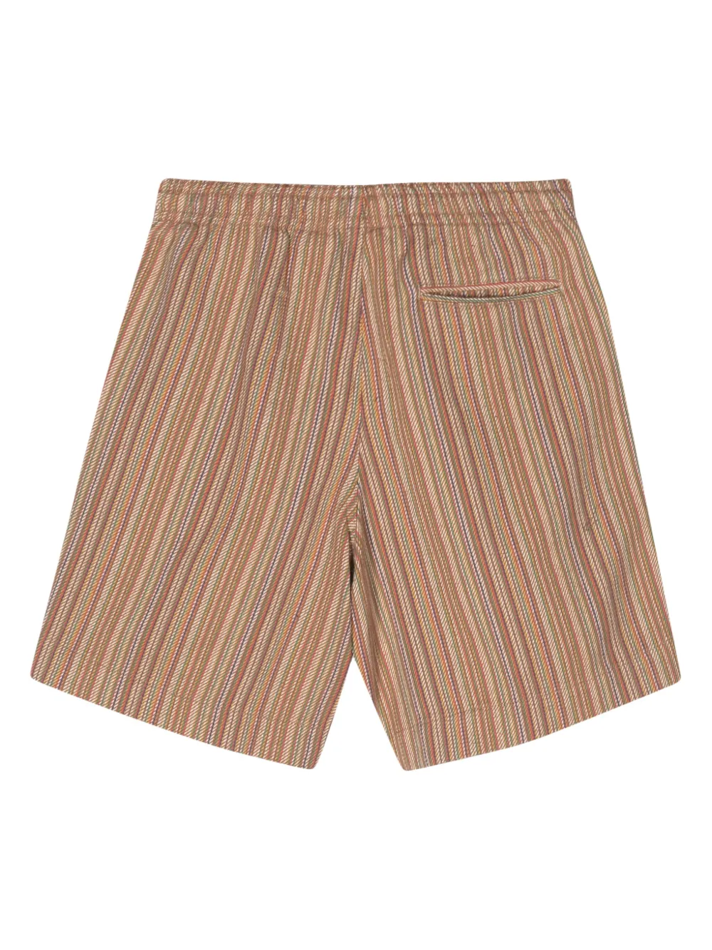 Shop Ymc You Must Create Jay Striped Shorts In Brown