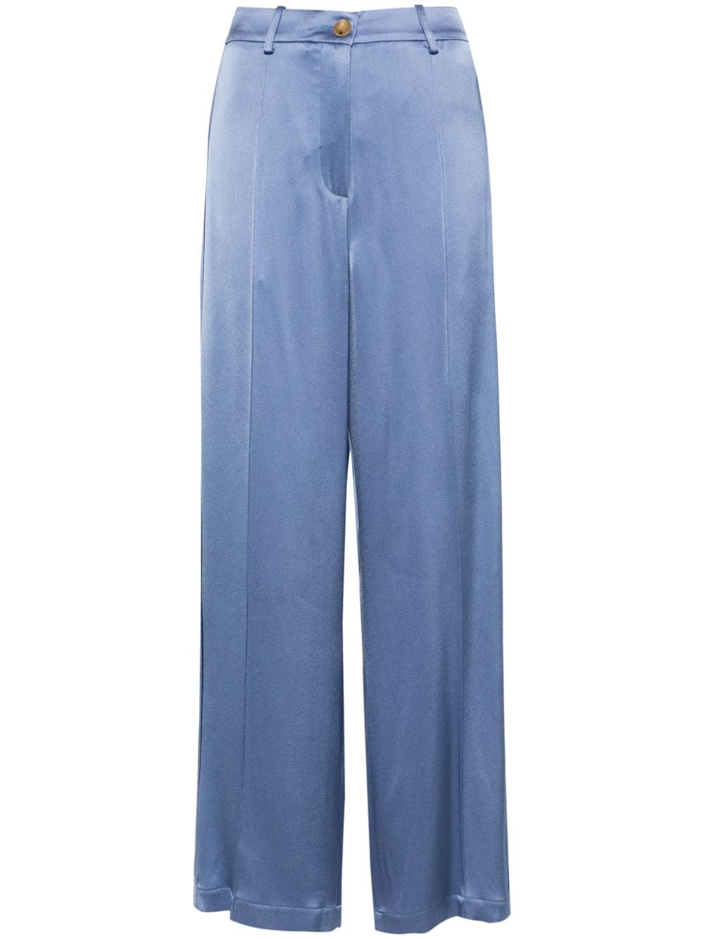 Alysi satin wide-leg trousers - Blu