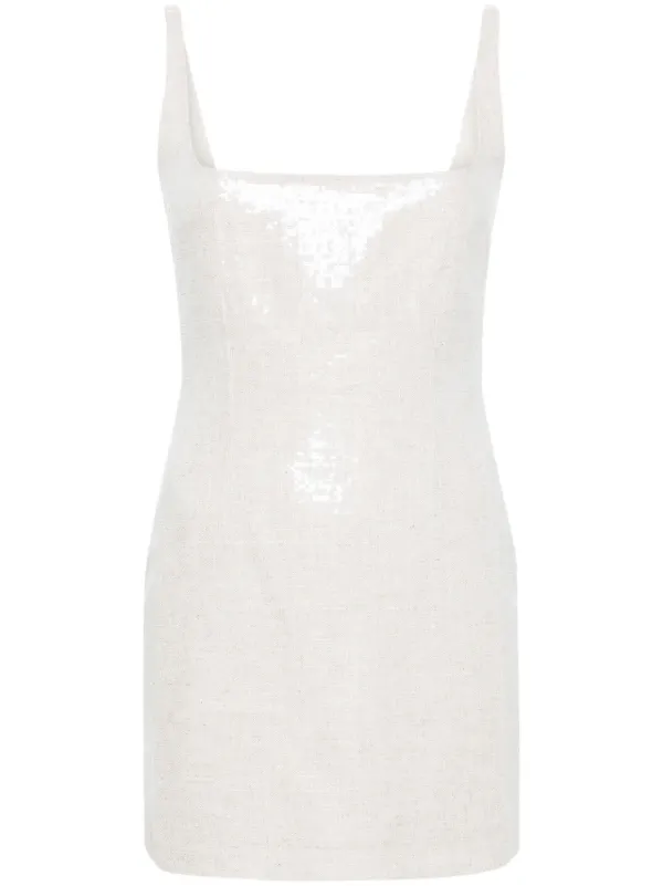 16 Arlington Sior Sequined Minidress - Neutrals