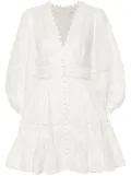 ZIMMERMANN Pop linen mini dress - White