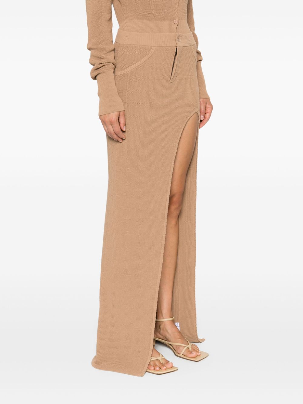 Shop Aya Muse Faye Maxi Skirt In Brown