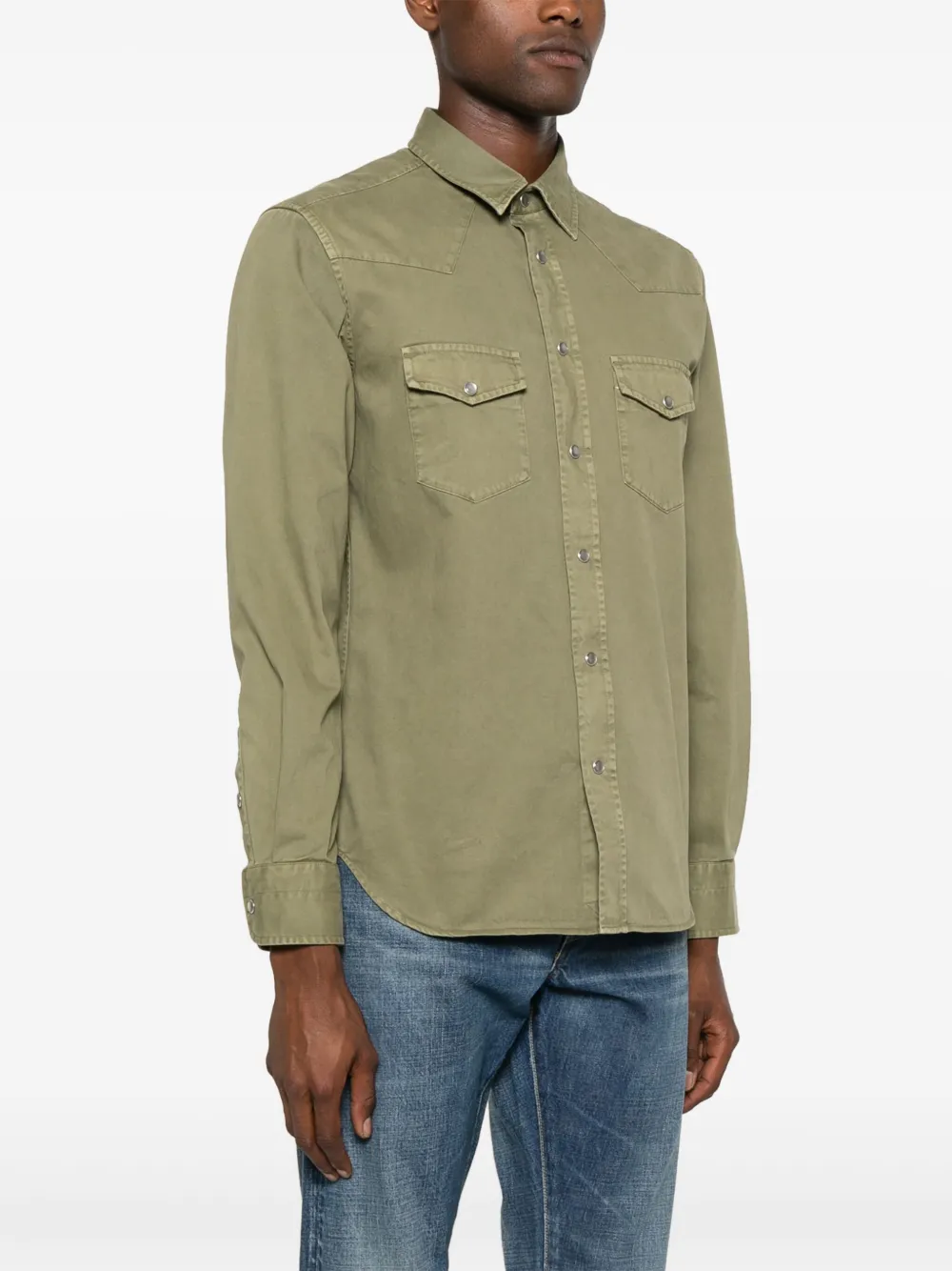 Cheap TOM FORD twill-weave cotton shirt Men