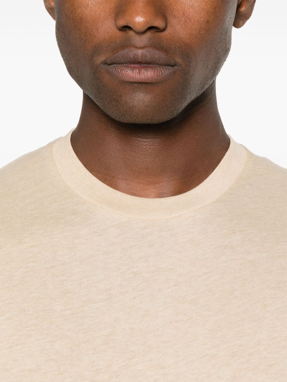 Shop Tom Ford Logo-embroidered Jersey T-shirt In Neutrals