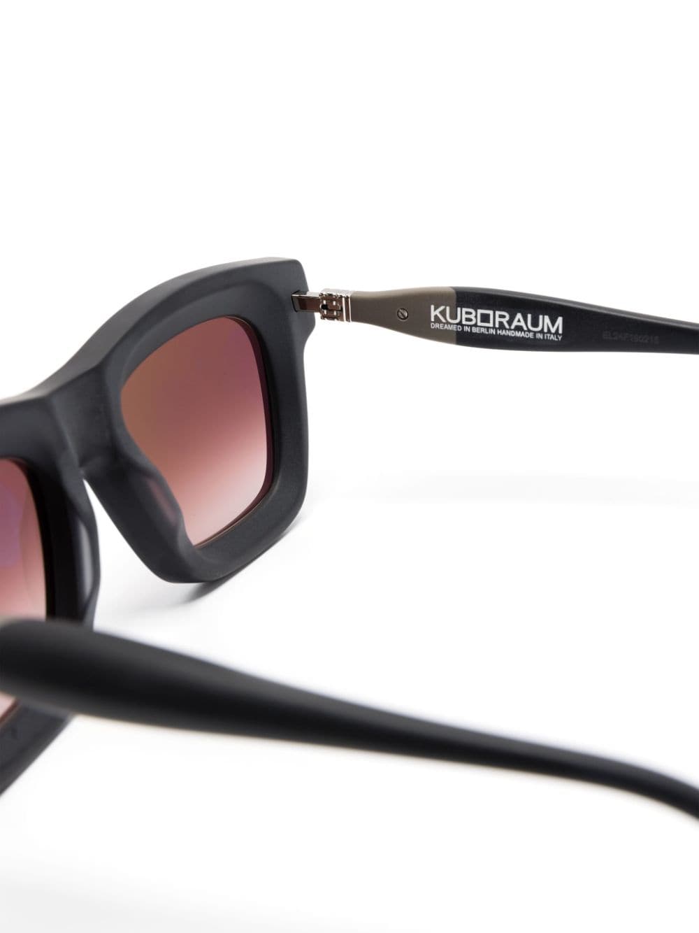 Shop Kuboraum J2 Rectangle-frame Sunglasses In 黑色