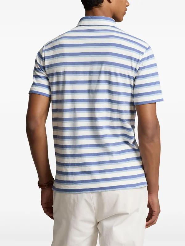 Polo Ralph Lauren Striped Polo Shirt | Blue | FARFETCH JO