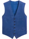 Polo Ralph Lauren V-neck slub-texture waistcoat - Blue