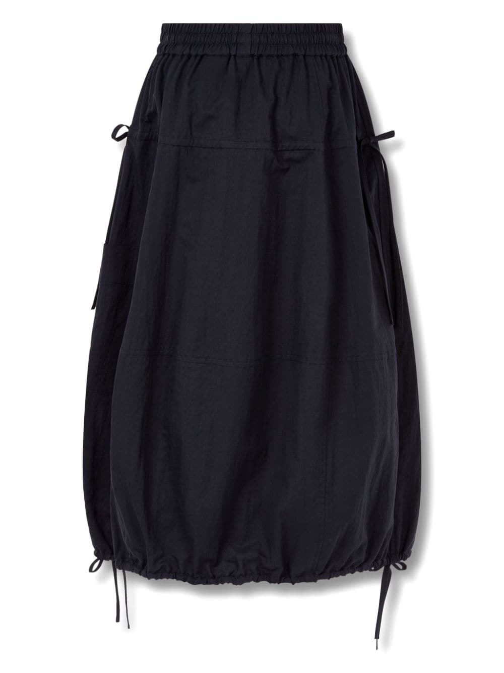 Shop Studio Tomboy Drawstring-hem Elasticated-waist Midi Skirt In Blue