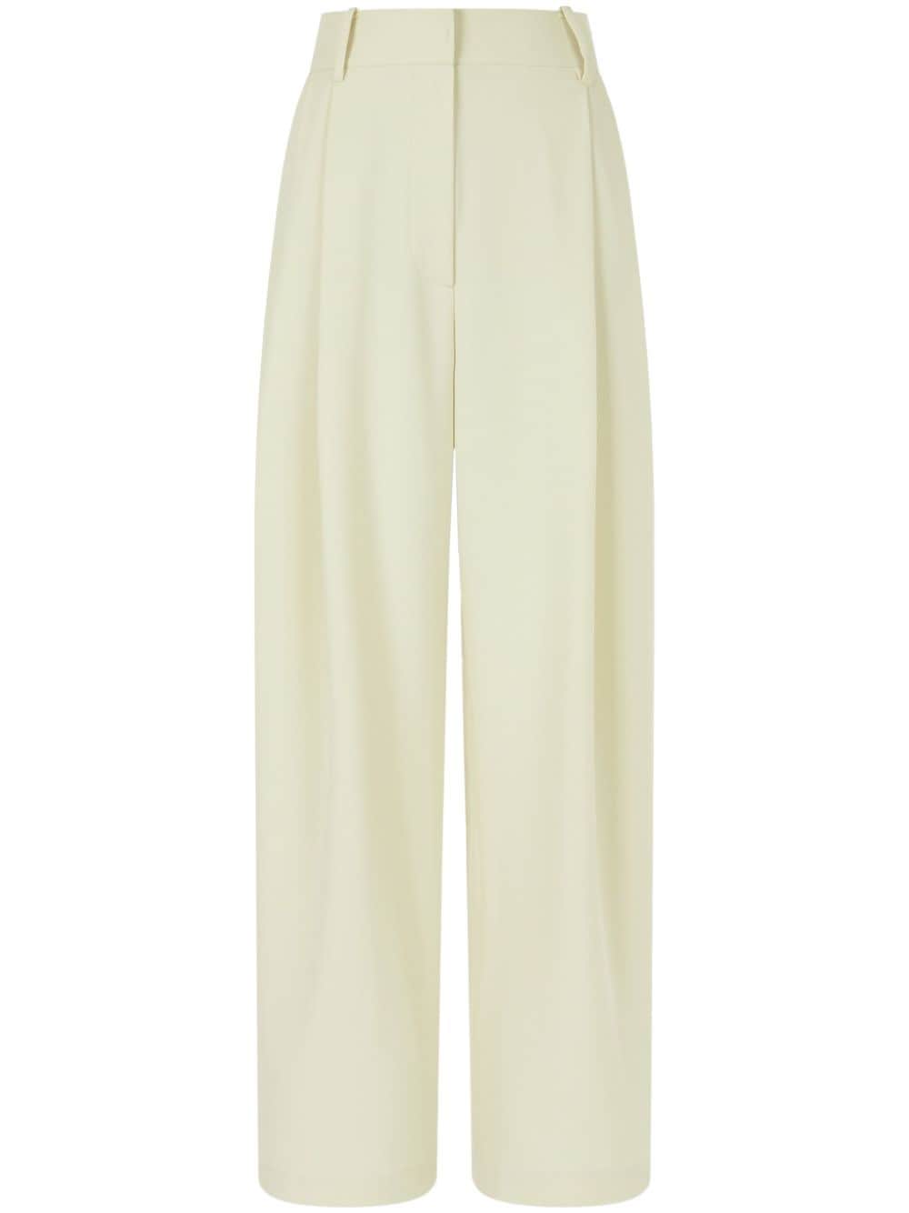 Studio Tomboy Pleat-detailing Flared Trousers In Nude