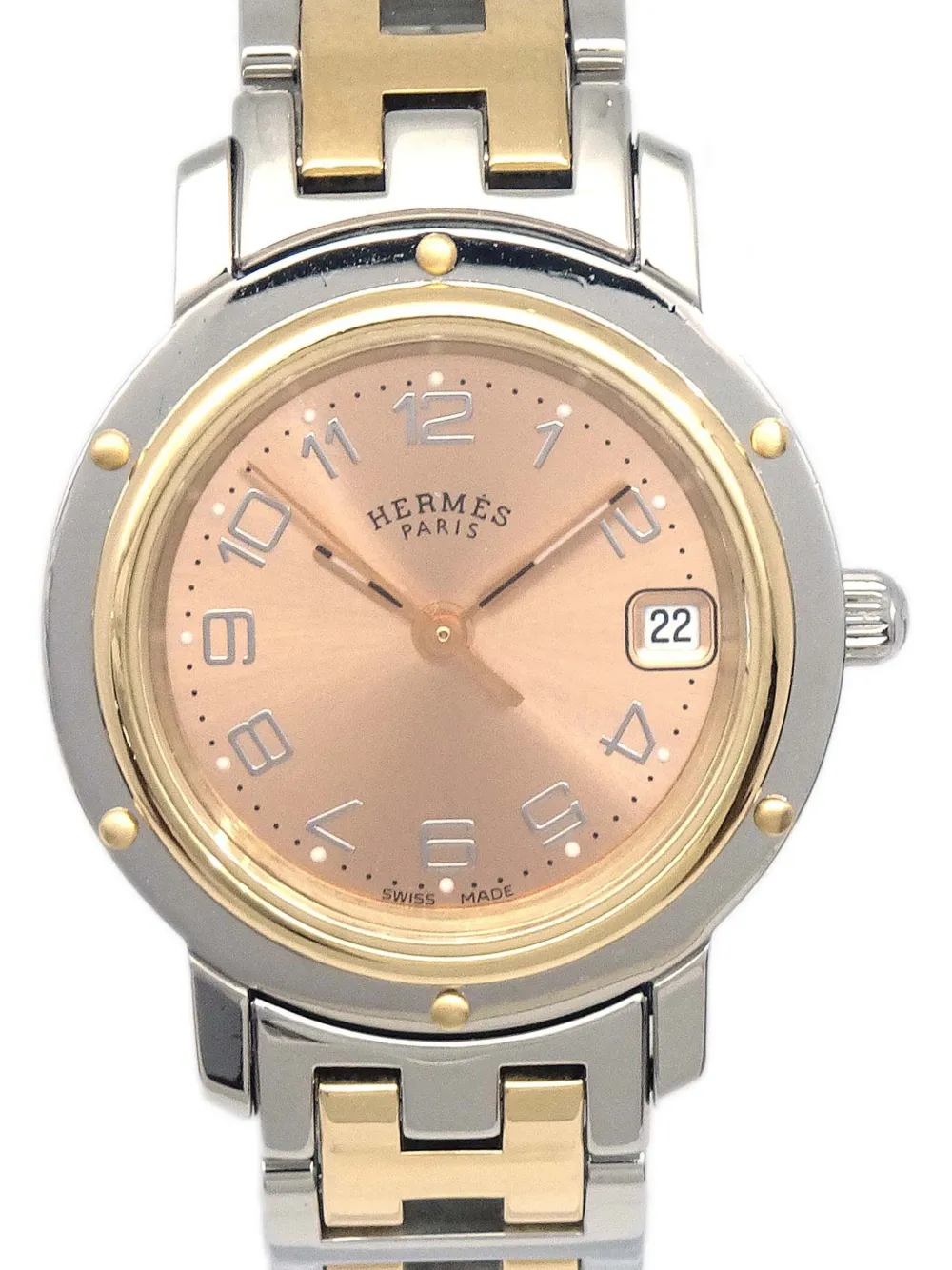 Hermès Pre-Owned 1990-2000s pre-owned Clipper Date horloge - Goud