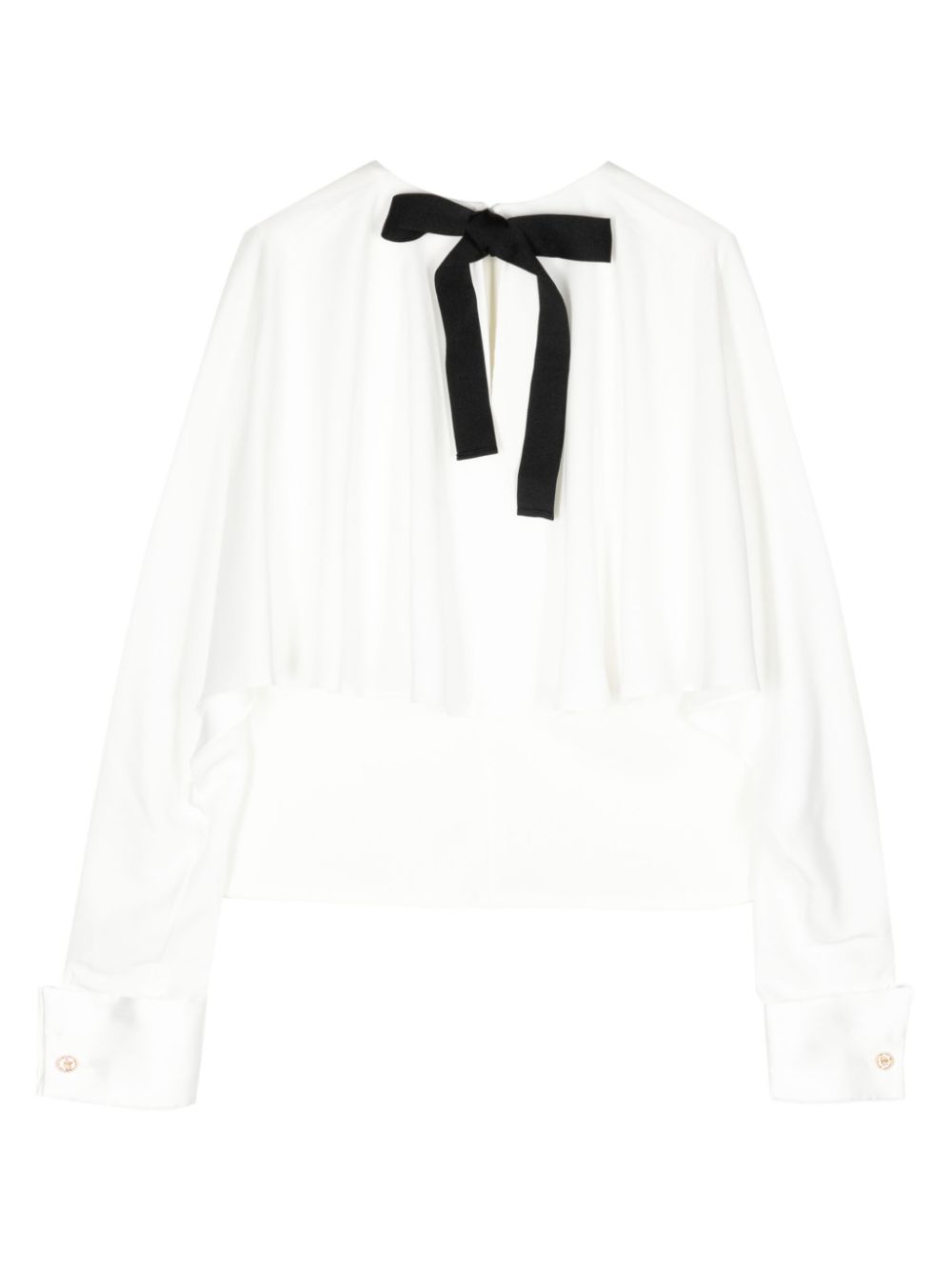 Shop Edward Achour Paris Bow-embellished Blouse In 白色